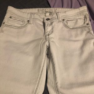 Women’s White-ish khaki hydraulic jeans size 13/14